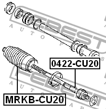 Пыльник MITSUBISHI Airtrek (01-08) рейки рулевой FEBEST MRKB-CU20 FEBEST