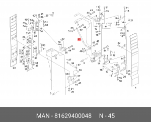 Подпорка слева внизу MAN 81629400048 MAN