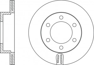 Диск тормозной LAND CRUISER (J90) 3.0-3.4 96- передний RN1128 RN1128 NIBK
