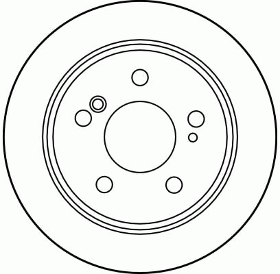 Диск тормозной задний MERCEDES C W201, W202, E W124 DF1583 DF1583 TRW