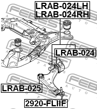Опора шаровая LAND ROVER FREELANDER 2 2920-FLIIF 2920-FLIIF FEBEST