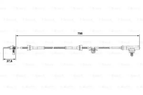 Датчик АБС TOYOTA Corolla (02-) колеса переднего правого BOSCH 0 265 007 687 BOSCH