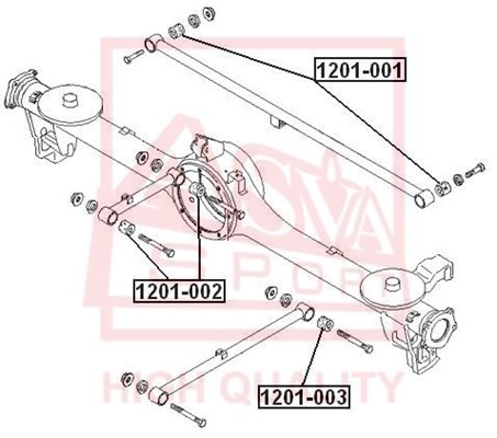 САЙЛЕНТБЛОК ЗАДНЕЙ ПРОДОЛЬНОЙ ТЯГИ HYUNDAI/KIA 1201002 1201-002 ASVA