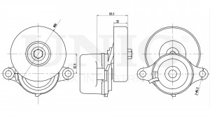 Ролик с натяжителем приводного ремня TNS-10278 UNIO