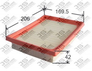 Фильтр воздушный  PEUGEOT 206 1,1 2002 -   CITROEN XSARA 1,4 1998 - 2005 A0181 A0181 JS ASAKASHI