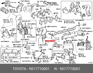 Гайка стопорная 90177-10001 90177-10001 TOYOTA
