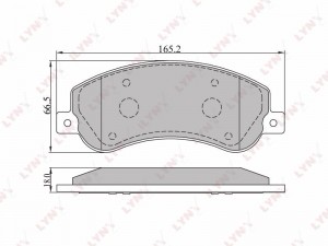 колодки дисковые перед.!\ Ford Transit 2.2TDCi/2.4TDCi/2.3 16V 06>, VW Amarok 2. BD-3002 LYNXAUTO