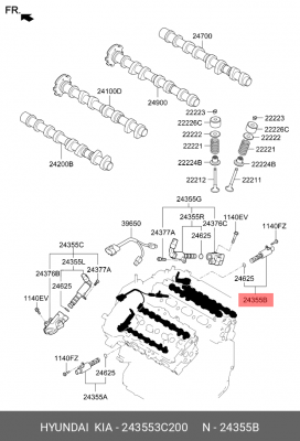 КЛАПАН МАСЛЯНОЙ СИСТЕМЫ ДВС HYUNDAI/KIA 24355-3C200 MOBIS