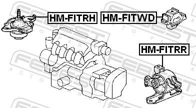 Опора двигателя HM-FITWD HM-FITWD FEBEST