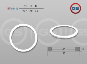 Тефлоновое кольцо 29,1x32x2,2 ST-01413 GS