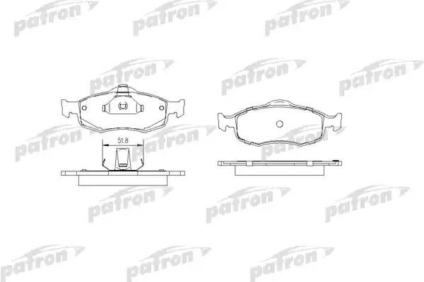 Колодки тормозные FORD Mondeo (96-00) передние (4шт.) PATRON PBP884 PATRON