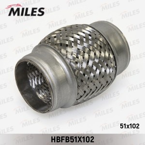 Труба гофрированная (гофра) внутренним плетением 51X102 (BOSAL 265-315) HBFB51X1 HBFB51X102 MILES
