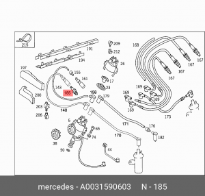 Свеча зажигания MERCEDES E (W124) OE A0031590603 MERCEDES BENZ