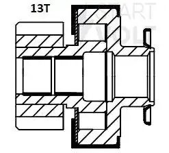 Привод стартера (бендикс) для а/м Hyundai Creta (21-)/Elantra (20-) 2.0i (VCS 08 VCS 0816 START VOLT