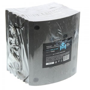 Накладка тормозной колодки МАЗ-5440 MAN MERCEDES (410x223) стандарт 64 отв. 8x18 350-33-039 MEGA POWER
