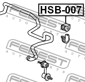 Втулка стабилизатора передняя HONDA CR-V RD1/RD2 1997­2001 HSB-007 HSB-007 FEBEST