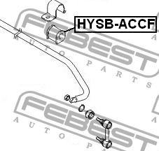 Втулка стабилизатора HYUNDAI ACCENT 00 199­9- HYSB-ACCF HYSB-ACCF FEBEST