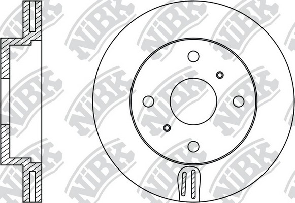 Диск тормозной TOYOTA COROLLA 1.3-1.8 87-97 передний RN1250 RN1250 NIBK