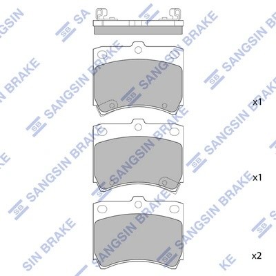 Колодки тормозные MAZDA 323 (94-98) передние SANGSIN SP1049 SANGSIN