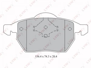 Колодки тормозные дисковые передние BD-1213 LYNXAUTO