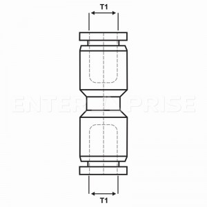 Фитинг T09 прямой пластиковый E111T09 ENTERPRISE
