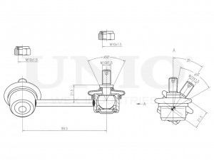 Стойка стабилизатора задняя правая SSP-50039 UNIO