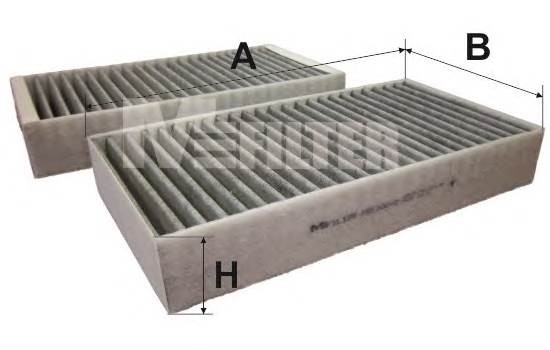 фильтр салона! 2шт. угольный\ MB GL-class/W164/R251 3.2-6.2 06> K 9110C-2 MFILTER AUTOMOTIVE FILTERS