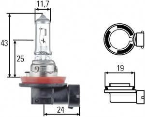 ЛАМПА НАКАЛИВАНИЯ H11 24V 55W HELLA 8GH008358-241 HELLA