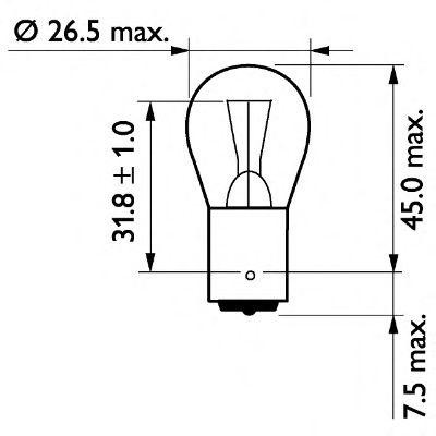 Лампа 24V P21W BA15s блистер (2шт.) PHILIPS 13498B2 PHILIPS