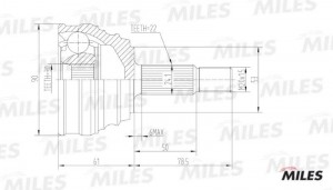 ШРУС наружный VW G3/PASSAT 1.6-2.0 88-02 (GKN 301948) GA20517 GA20517 MILES