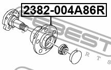 Ступица задняя в сборе SKODA FABIA III, RAPID, VW POLO SEDAN 2382-004A86R 2382-004A86R FEBEST