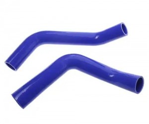 Патрубок ГАЗ-53,3307 радиатора комплект 2шт. синий силикон MEGAPOWER 13017019 MEGA POWER