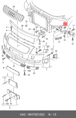 PASSAT [B6] (2005-2010)/A6 [C6,4F] (2005-2011) M6 WHT 001 002 VAG
