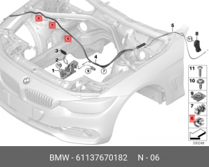 Зажим 61137670182 61 13 7 670 182 BMW
