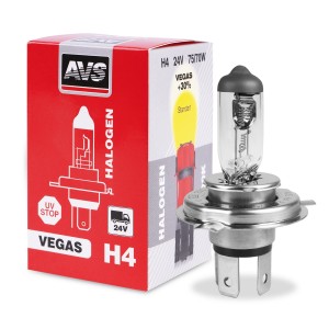 Лампа 24V H4 75/70W P43t AVS A78142S AVS