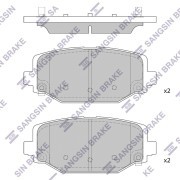 Колодки тормозные дисковые Chrysler Grand Voyager V RT 08, Dodge Grand Caravan 0 SP1950 SANGSIN
