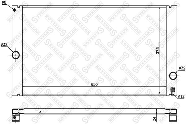 радиатор системы охлаждения!\ Volvo C30 06>/S40 03>/V50 03>/C70 05> 2.4-2.5i/2.4 10-26463-SX STELLOX