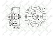 барабан тормозной!\ Citroen Saxo, Peugeot 106 1.3-1.6/1.5D 91> 6025-1904-SX STELLOX