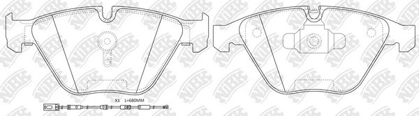 Колодки тормозные BMW 3 (E90,E91,E92,E93),X1 (E84) передние (4шт.) NIBK PN0518W NIBK