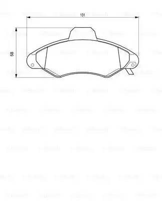 Колодки тормозные FORD Escort (90-00) передние (4шт.) BOSCH 0 986 424 644 BOSCH