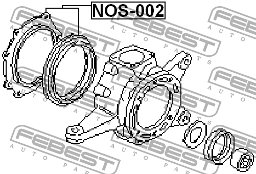 Ремкомплект сальников поворотного кулака NISSAN SAFARI Y60 1987.10-1997.08 NOS-0 NOS-002 FEBEST