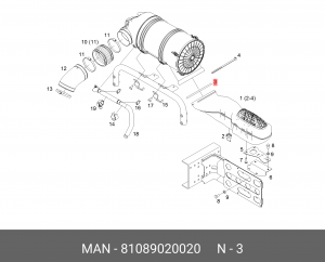 Круглое уплотнение 170X12,5-EPDM 81089020020 MAN