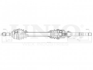 Привод в сборе передний правый CVJ-10085 UNIO