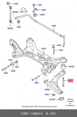 БОЛТ / SCREW AND WASHER ASSY 1386614 1 386 614 FORD