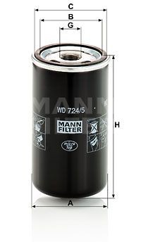 Фильтр масляный WD724/5 WD 724-5 MANN FILTER