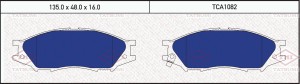 Колодки тормозные дисковые передние NISSAN Almera/Classic/Sunny 99- TCA1082 TCA1082 TATSUMI