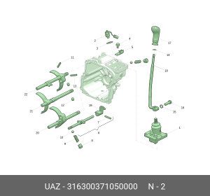 Датчик УАЗ-3163 КПП заднего хода 5-ст.DYMOS (ОАО УАЗ) 316300371050000 UAZ UAZ
