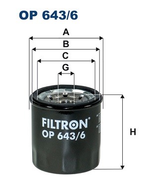 Фильтр масляный для а/м Lada X-RAY Filtron OP6436 FILTRON