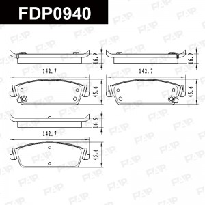Тормозные колодки дисковые смесь CERAMIC FDP0940 FDP0940 FAP