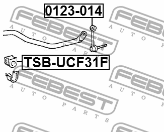 Втулка переднего стабилизатора d25 TSB-UCF31F FEBEST